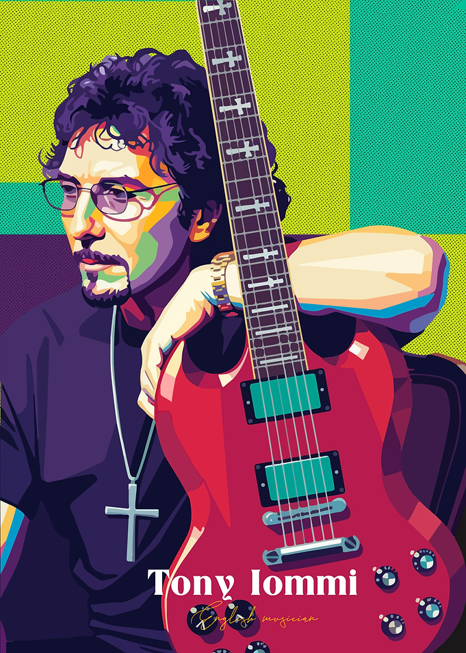 Tony Iommi WPAP Pop Art Portrait