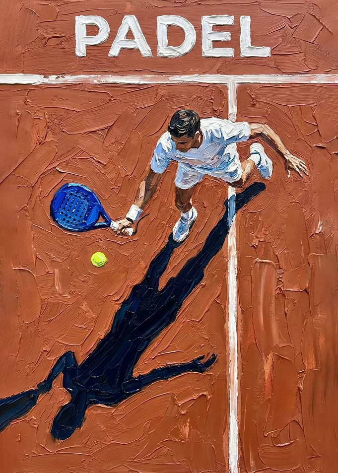 Padel Player Painting