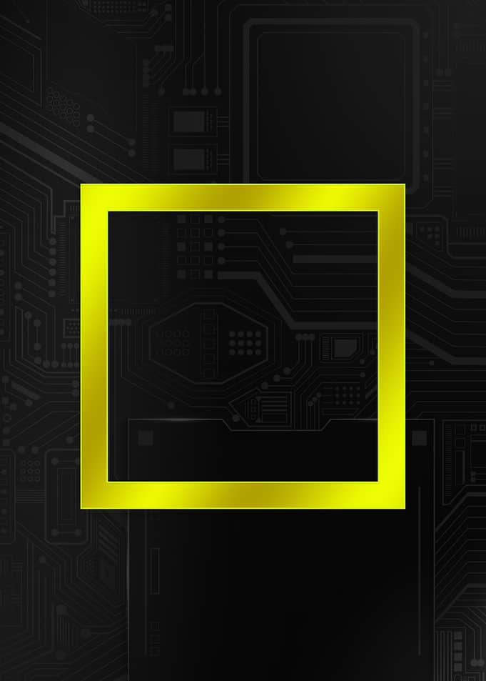 Golden Square Minimalist Gaming Poster – Clean, Modern Gaming Wall Art
