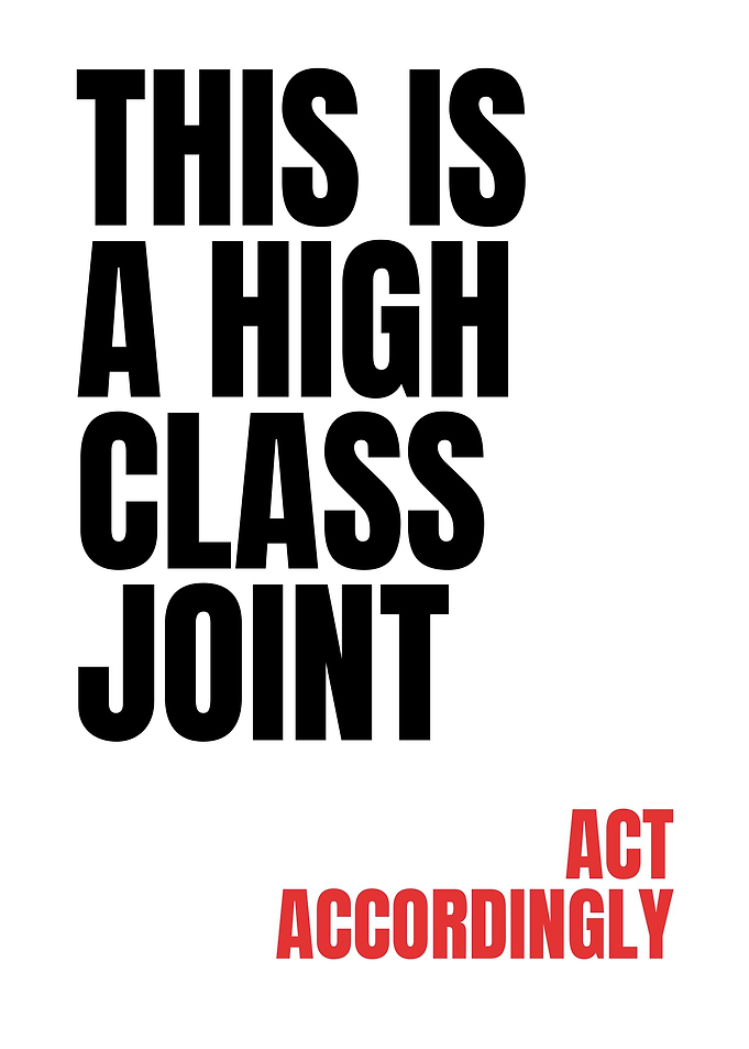 High Class Joint Text Art