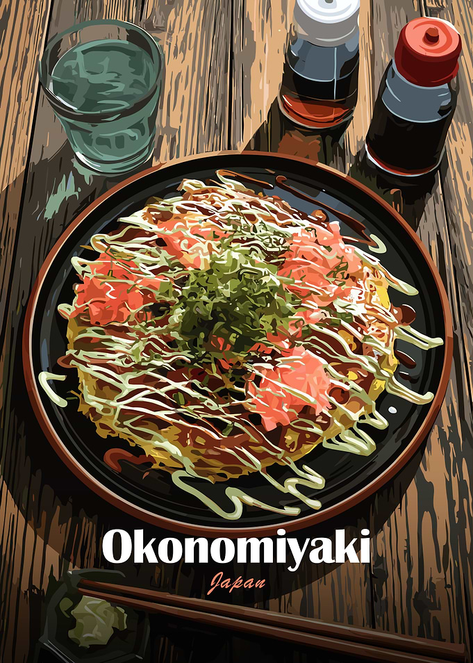 Okonomiyaki Japan Food Art