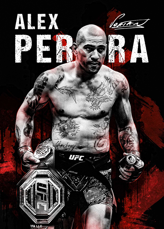 Alex Pereira UFC Champion Portrait