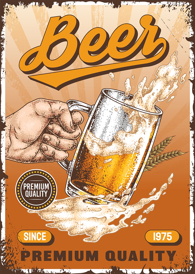 Vintage Beer Premium Quality Poster