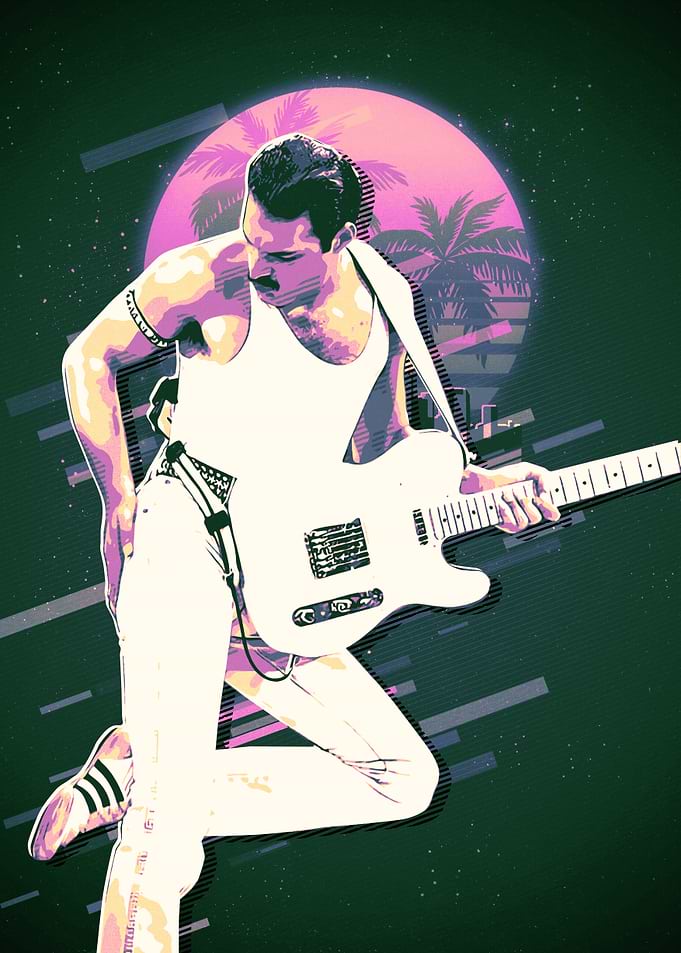 Freddie Mercury Retro Art
