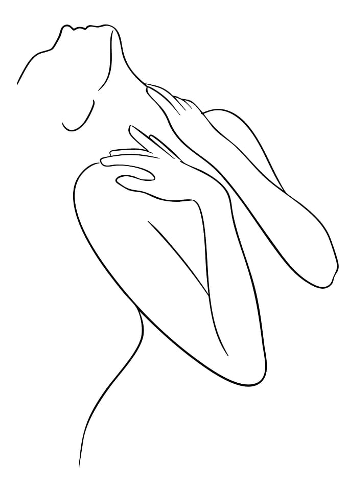 Minimalist Woman Line Art