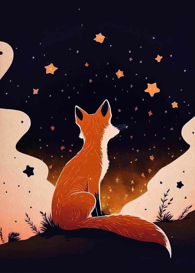 Fox Gazing at Stars