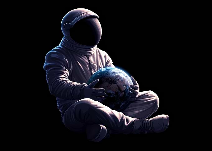 Astronaut Holding Earth
