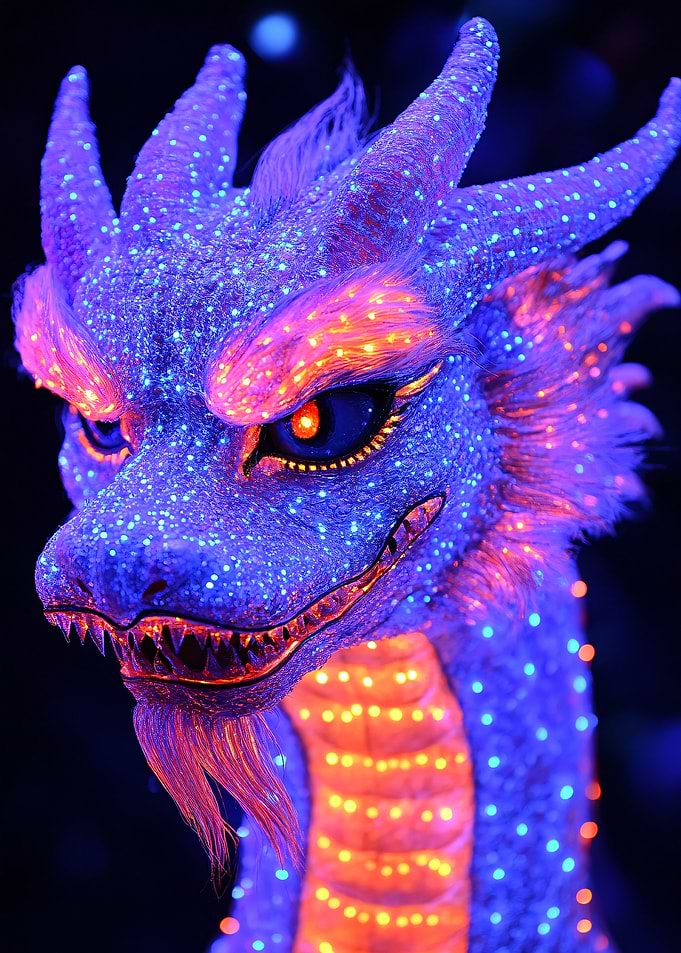Glowing Dragon Head