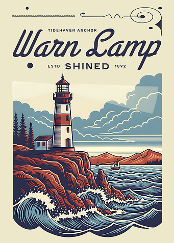 Warn Lamp Lighthouse Ocean Art