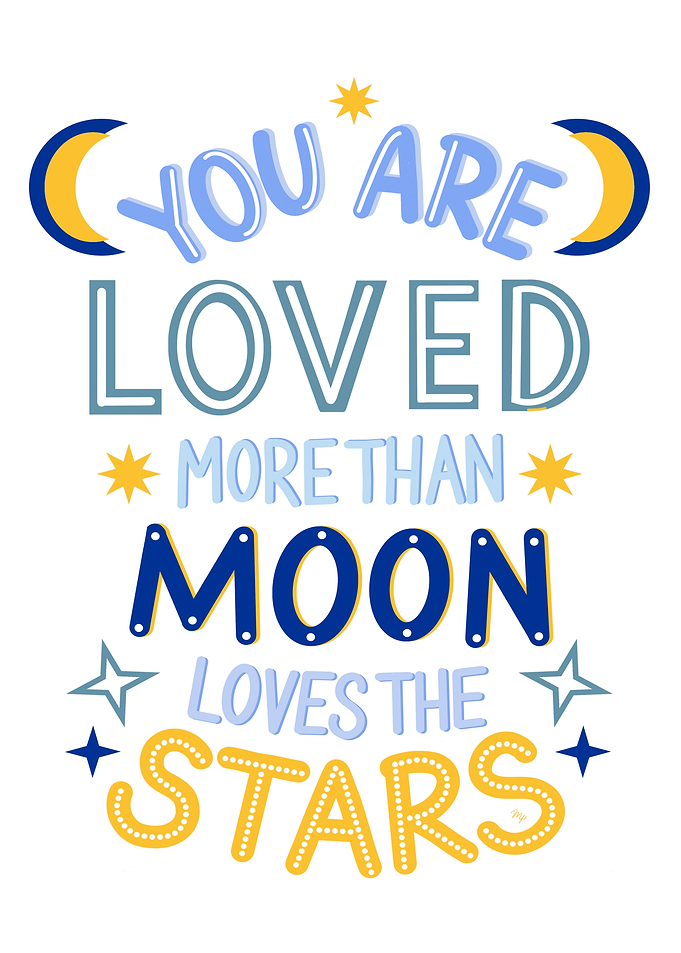 You are loved text art for kids