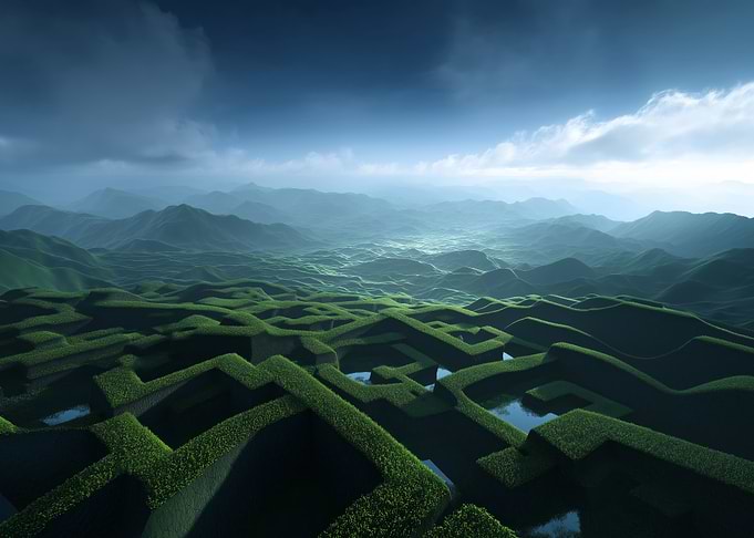 Green Maze Landscape