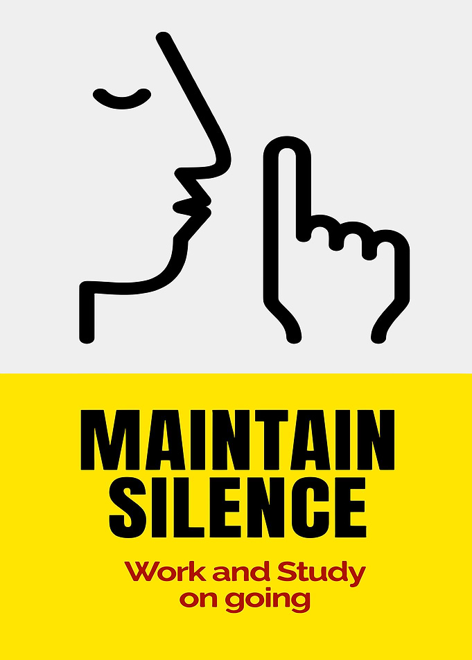 Maintain Silence Sign