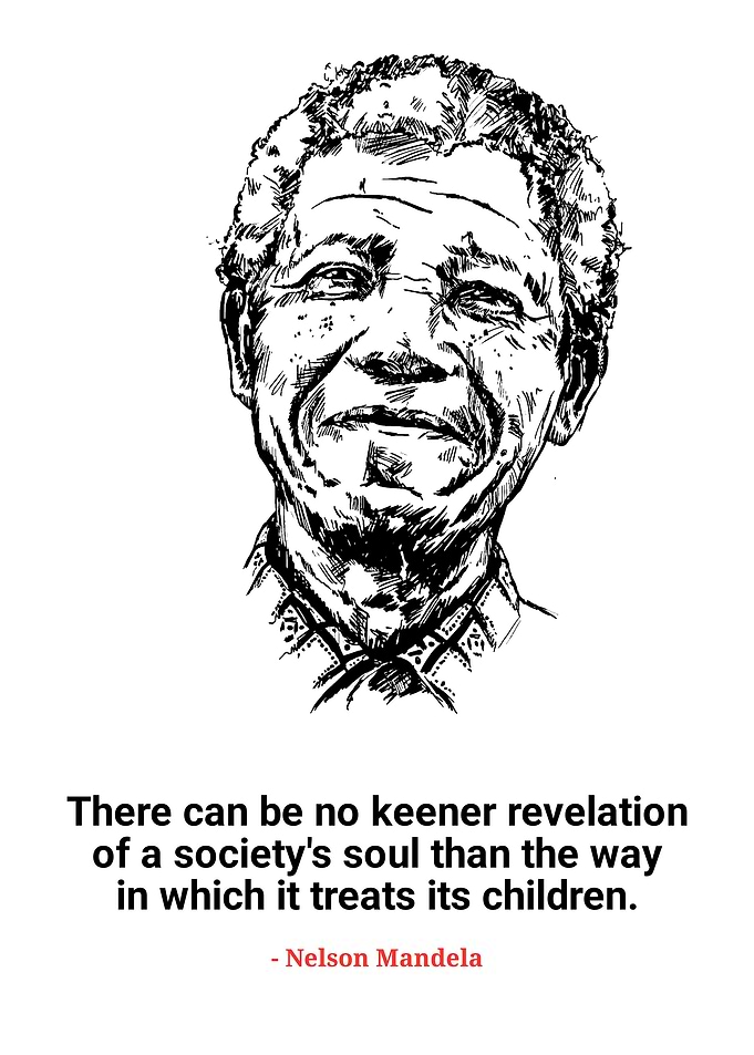 Nelson Mandela Portrait and Quote
