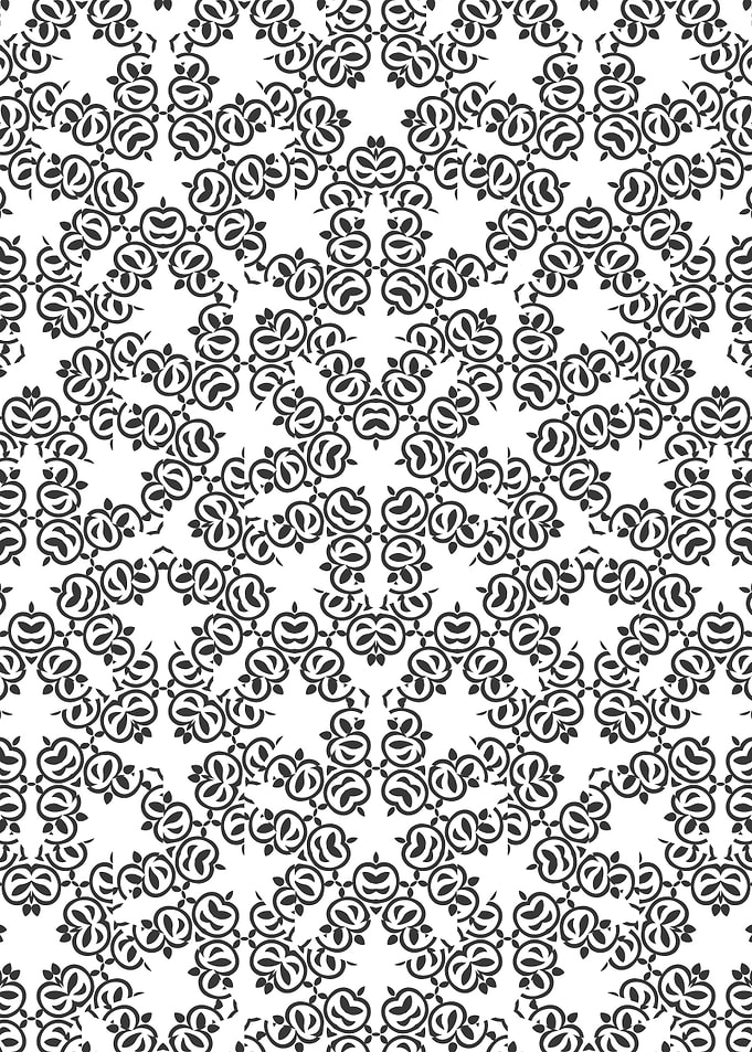 Biomorphic Seed Kaleidoscope Star Pattern