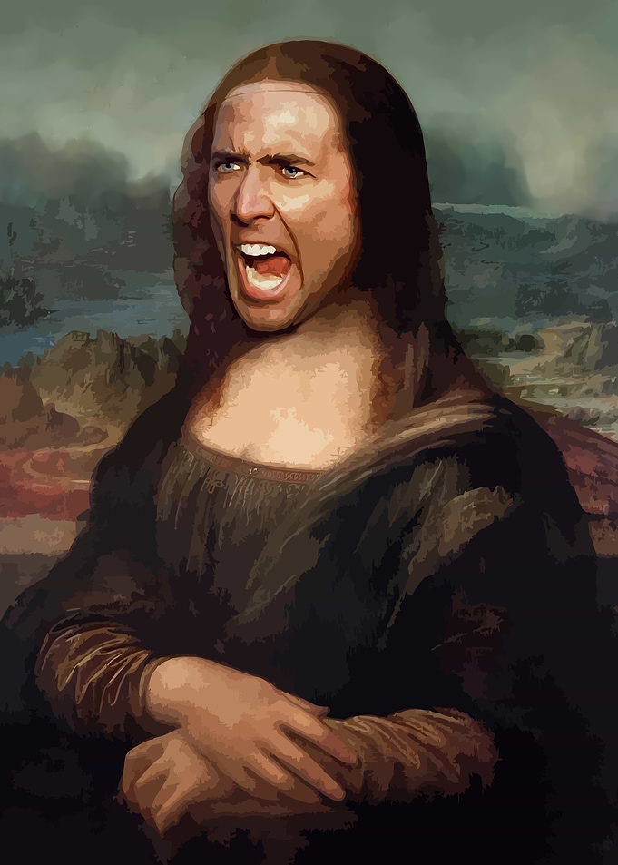Nicolas Cage Mona Lisa Parody