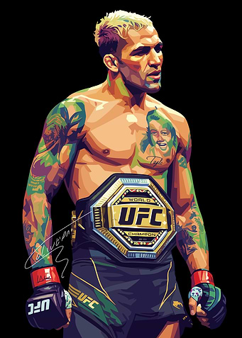 Charles oliveira UFC Champion Digital Art
