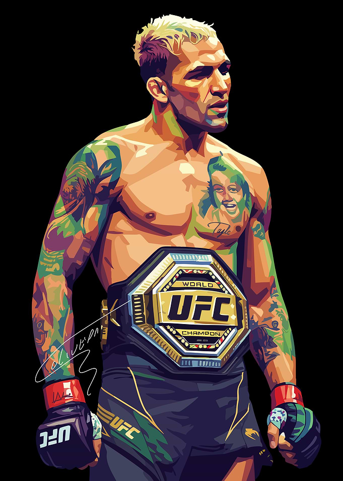 Charles oliveira UFC Champion Digital Art