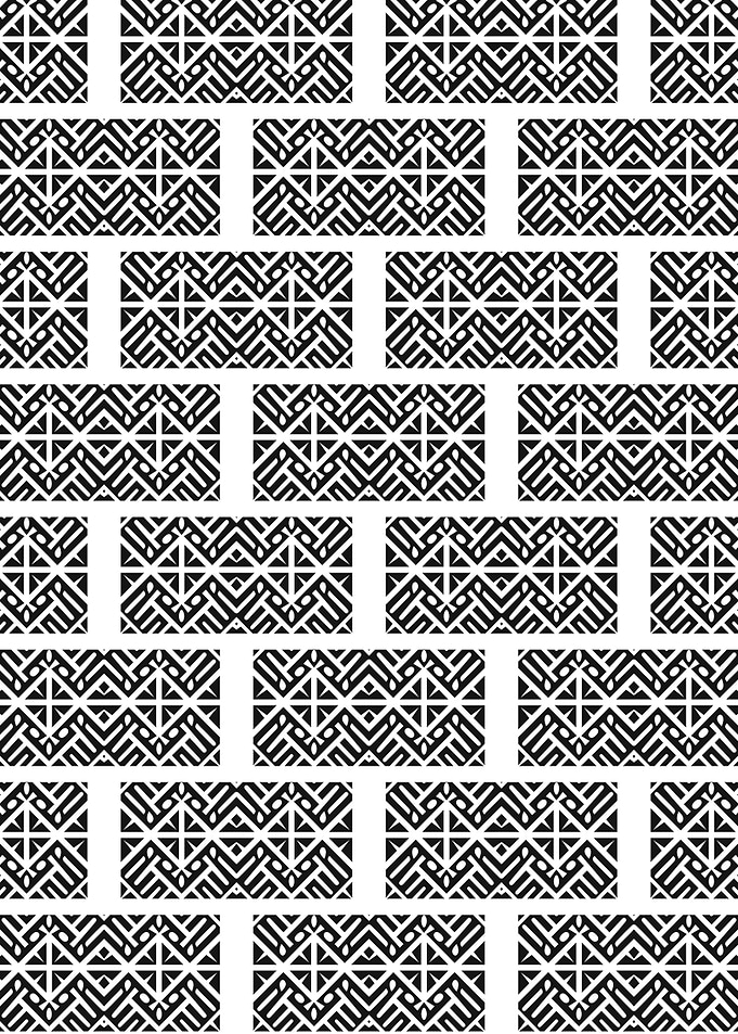 Modular Geometric Brick Pattern
