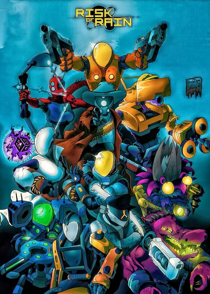 Risk of Rain characters artwork
