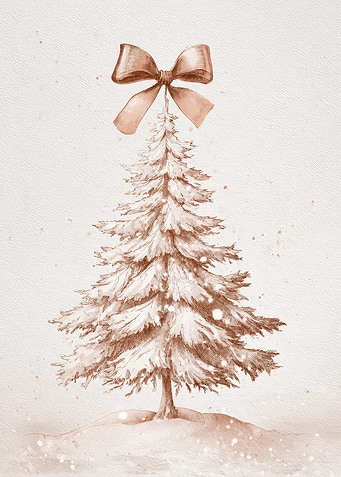 Christmas Tree with Bow