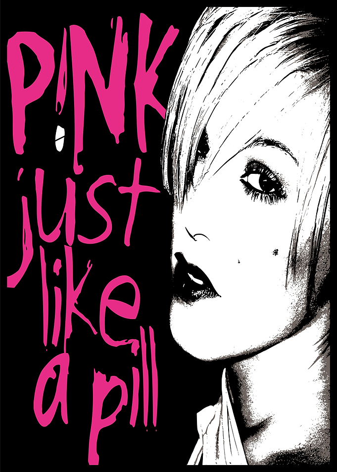 Pink Just Like a Pill Portrait