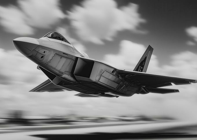 F-22 Raptor Jet in Flight