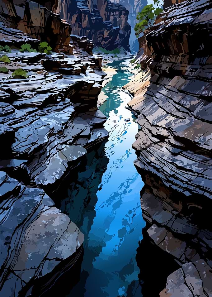 Canyon River Digital Art
