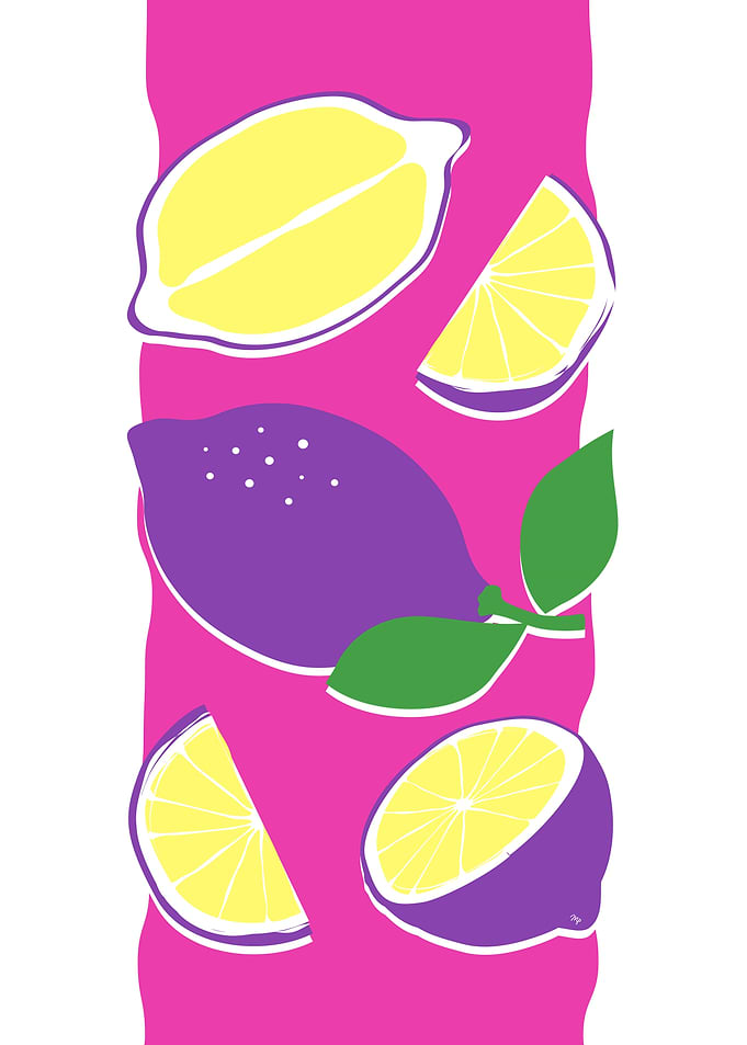 Cool mod colourful purple Lemons