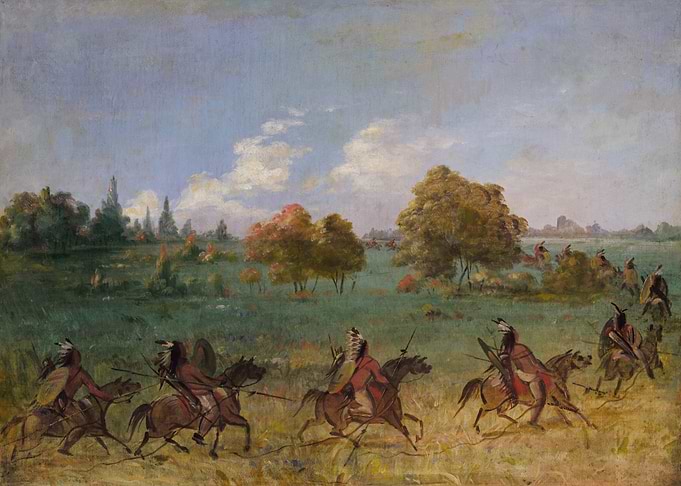 Native Americans on Horseback Painting