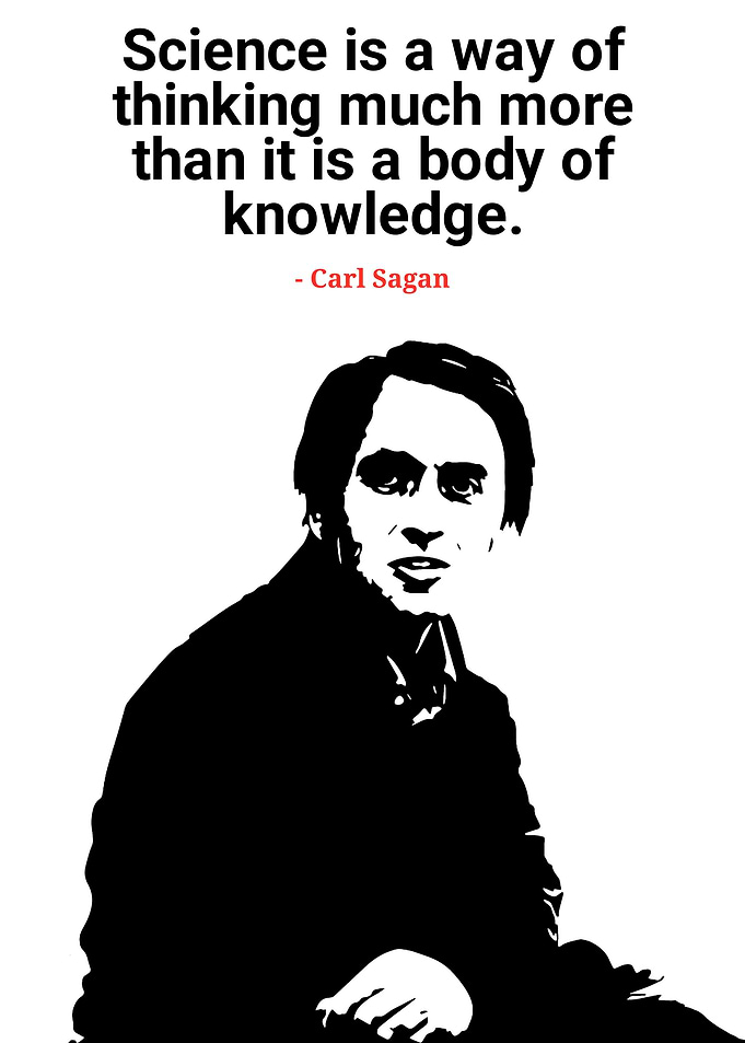 Carl Sagan Quote Black and White