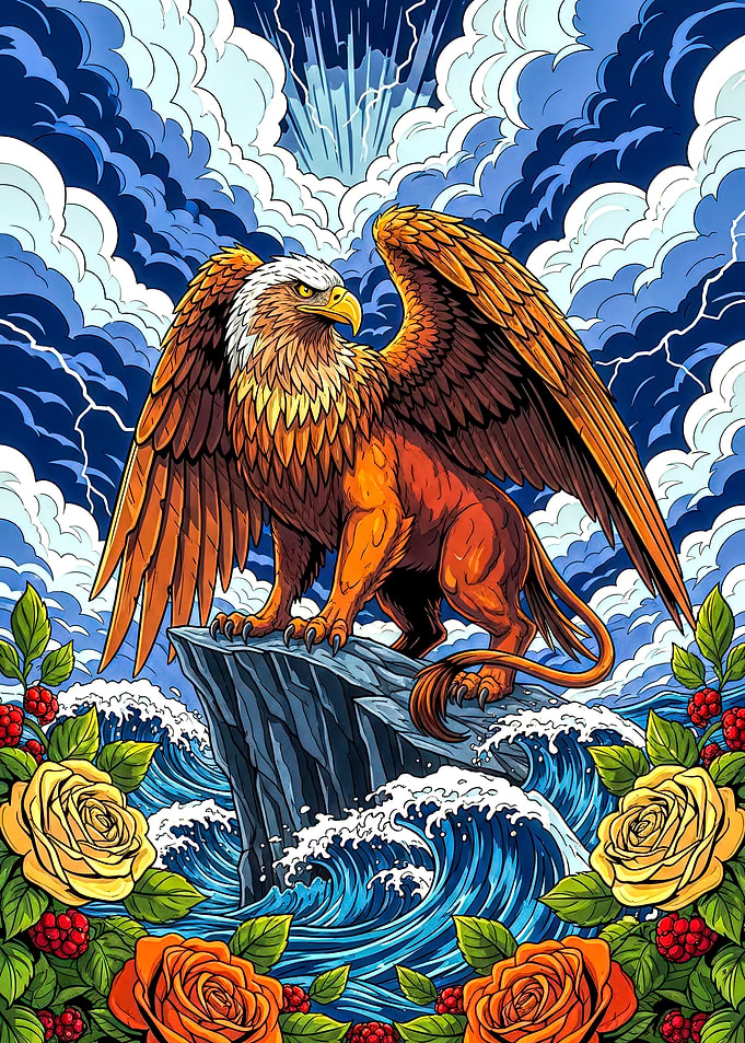 Gryphon on a Cliff