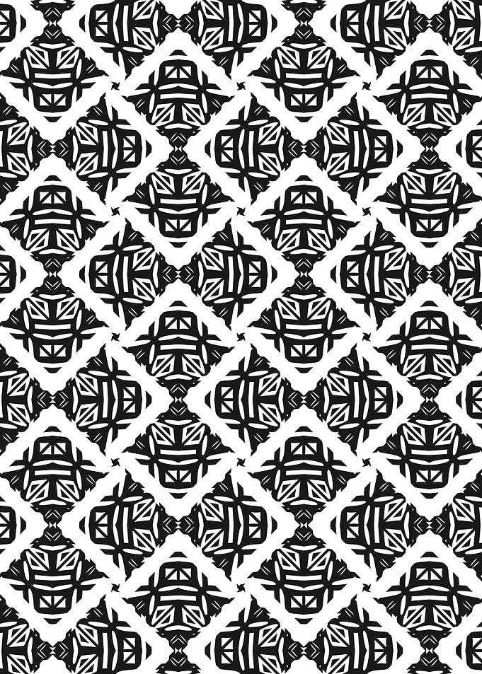 Double Rhombic Geometric Pattern