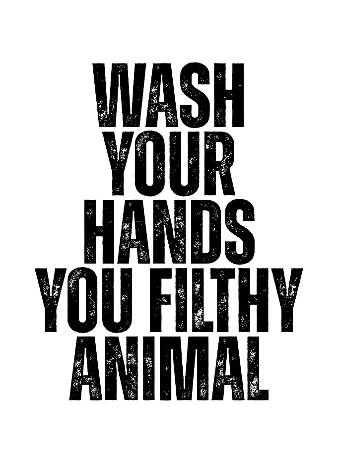 Wash Your Hands, Filthy Animal