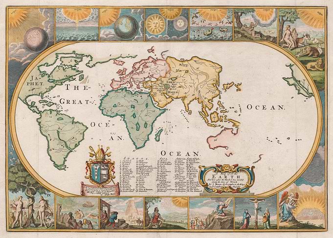 Moxon A Map of the Earth 1681 Cornell CUL PJM 1012