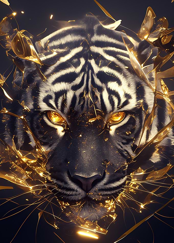 Golden Tiger Portrait