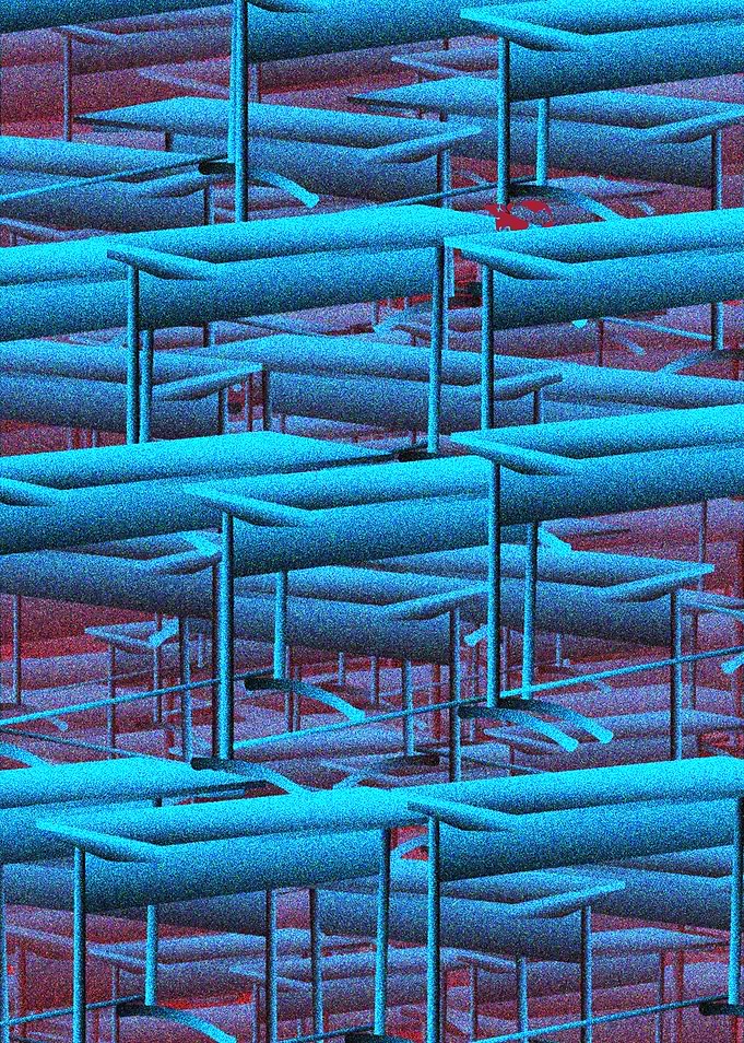 Rows of Empty Desks