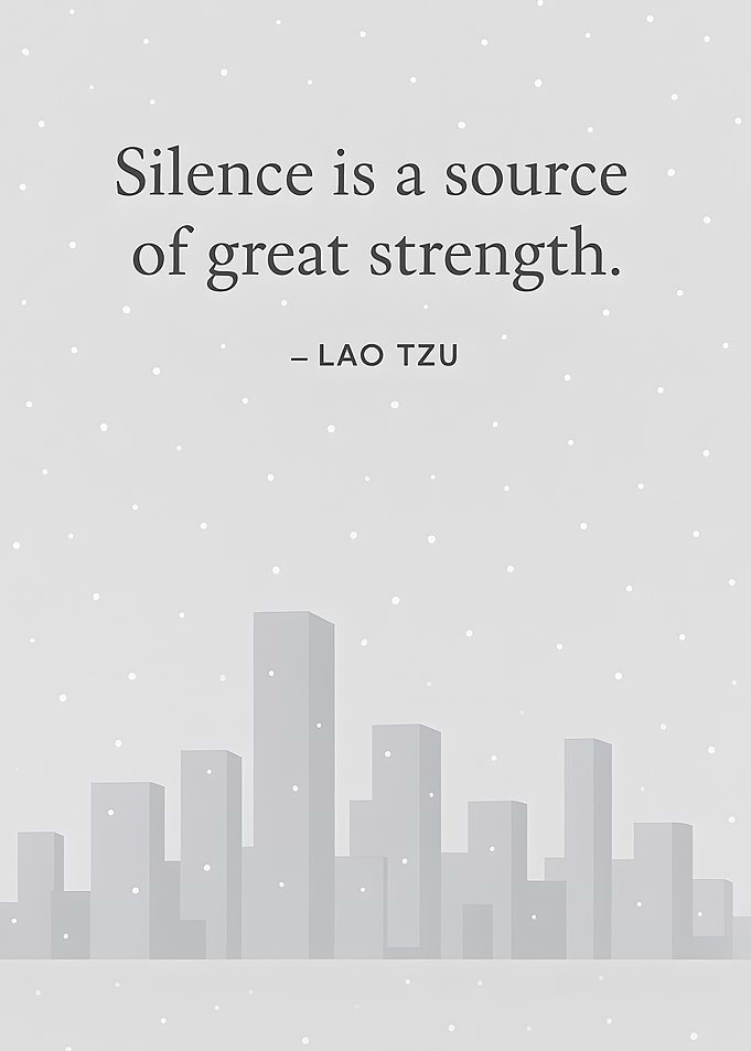 Silence is a source of strength