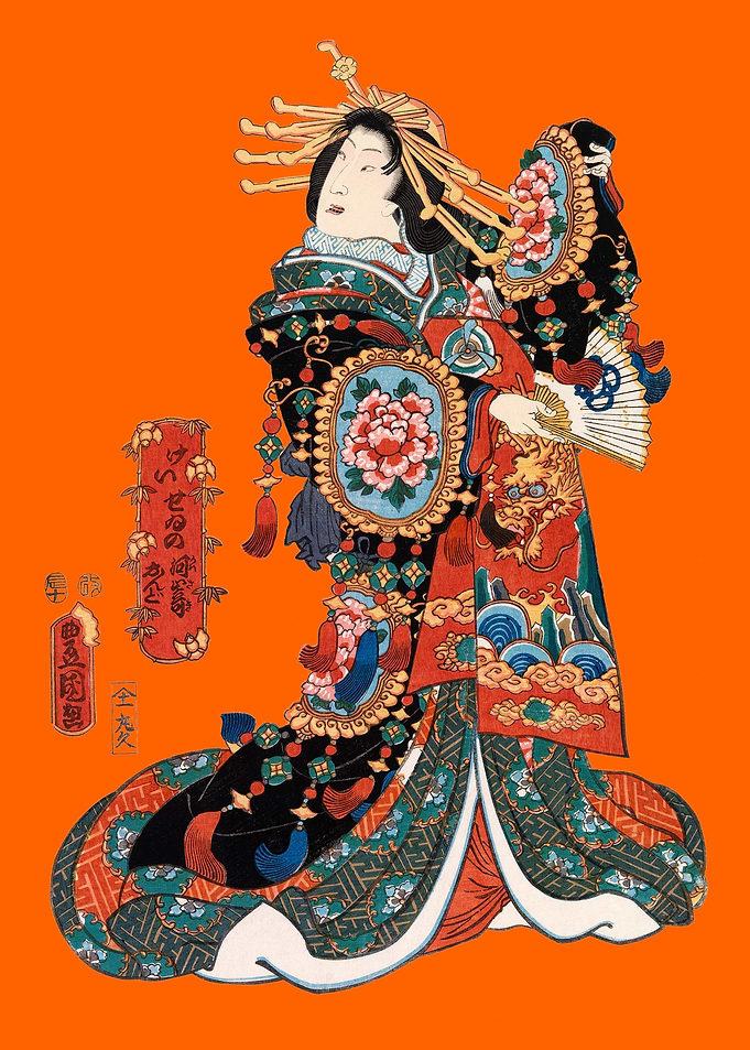 Japanese Geisha Ukiyo-e Art