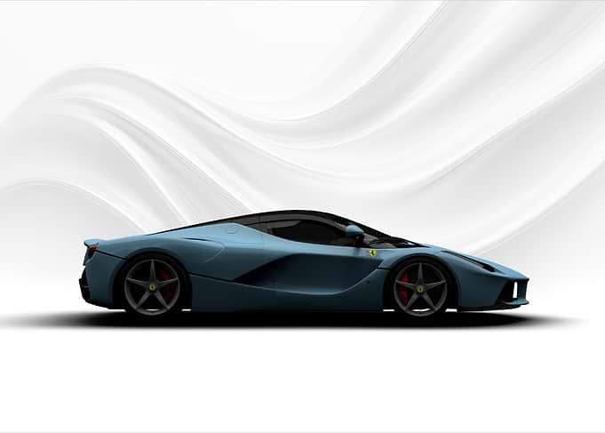 Blue Ferrari LaFerrari Side View