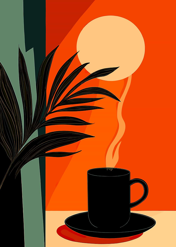 Coffee Cup with Plant