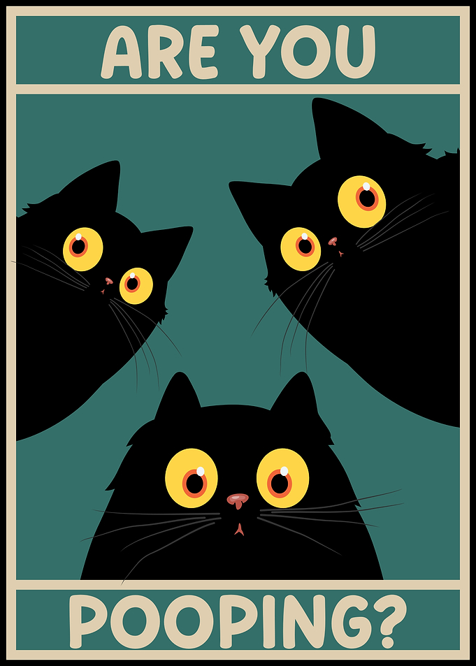 Are You Pooping? Cats Poster