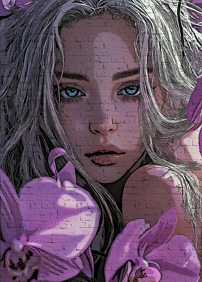 Woman with Flowers Digital Art