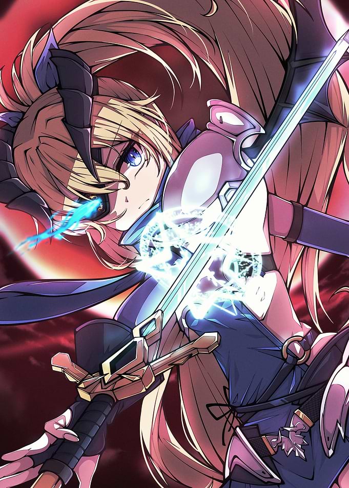 Anime Warrior with Sword and Magic