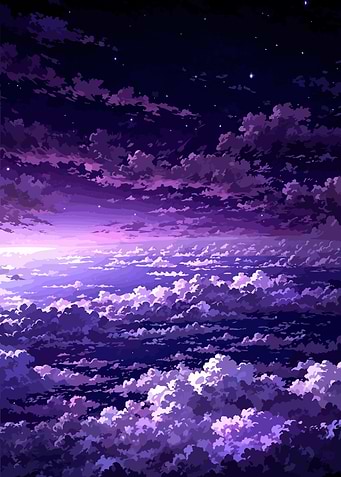 Purple Clouds and Sky
