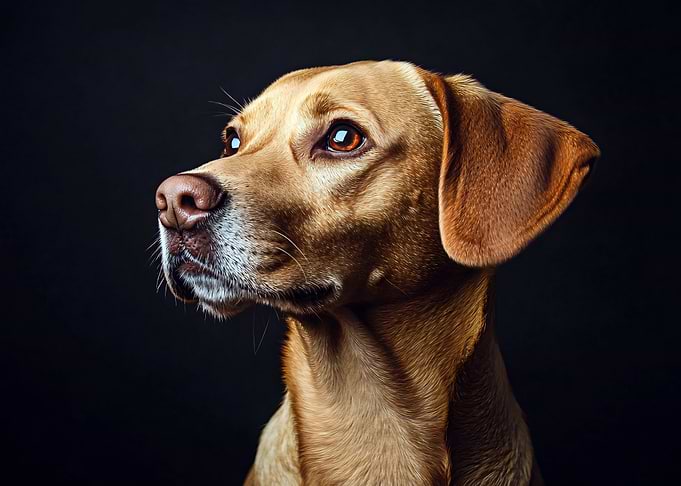 Portrait of a Golden Labrador Dog