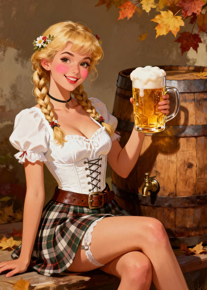 Oktoberfest Girl with Beer Mug
