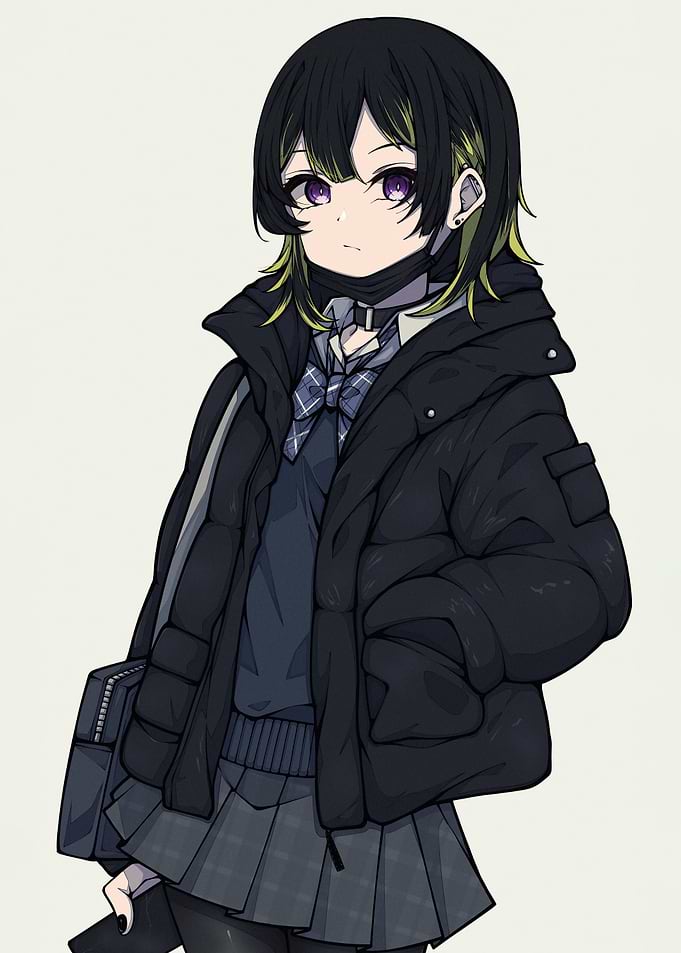 Anime Girl in Winter Outfit