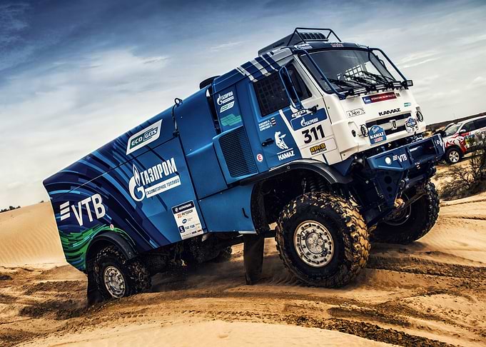 Kamaz Rally Truck in Desert Landscape