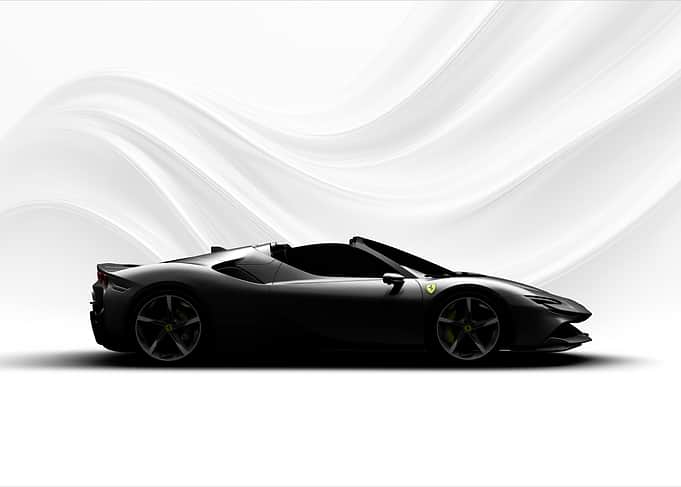 Sleek Black Ferrari SF90 Spider