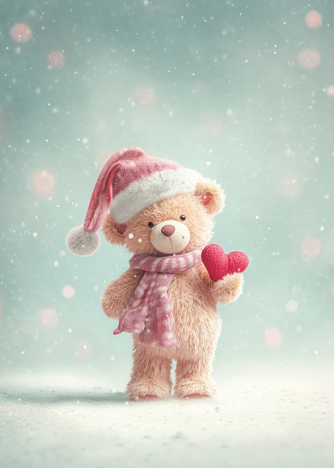 Christmas Teddy Bear with Heart